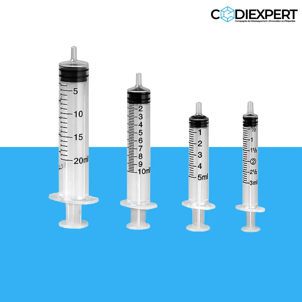 Seringue 2,5ML 3 Pièces avec AIG UU embout luer lock